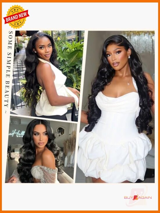 250% Density Body Wave Wig 13x6 HD Lace Front Real Human Hair 30 Inch Free Part main image 5